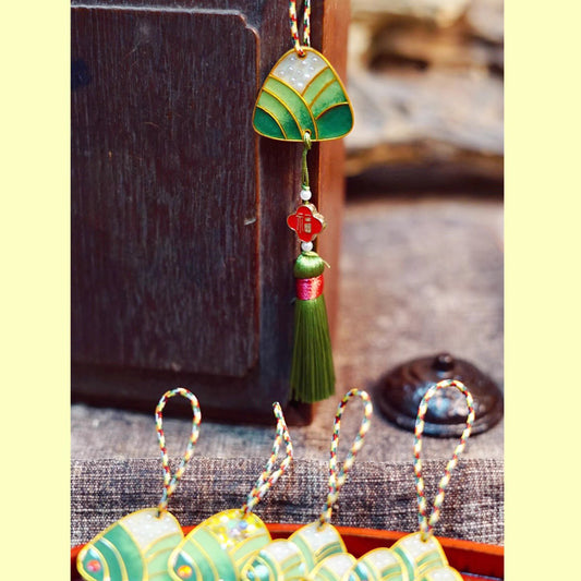 filigree enamel diy material package handmade hanging ornaments finished dumplings material package