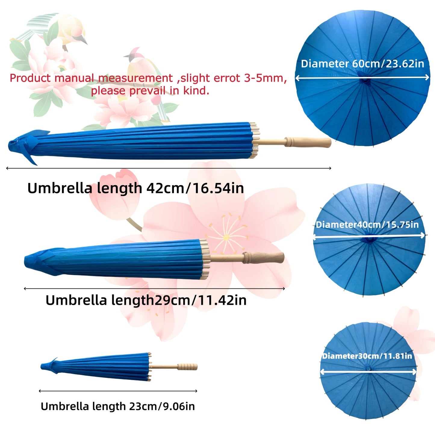 10pcs 30cm Diameter Blank Umbrellas | DIY Hand-Painted Oil Paper Umbrellas | Party Games & Spring Festival Supplies