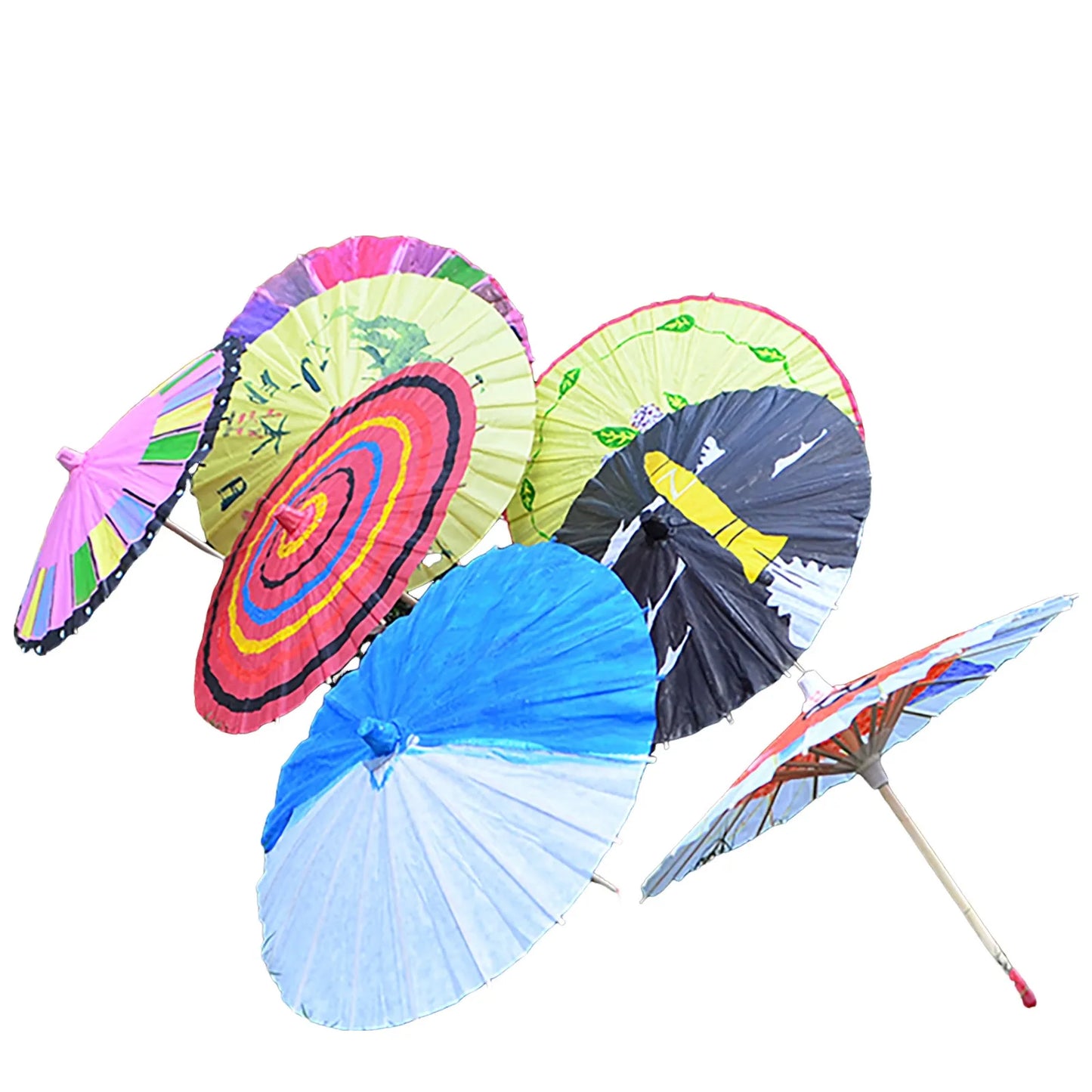 10pcs 40cm Diameter Blank Oil Paper Umbrellas | DIY Hand-Painted | Party Games & Spring Festival Supplies