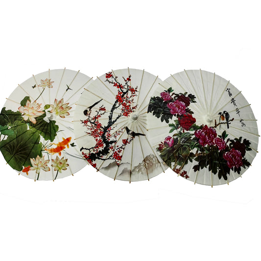 10pcs Diameter60cm small oil paper umbrellas mini not rainproof classic decoration party props small flower paper umbrellas