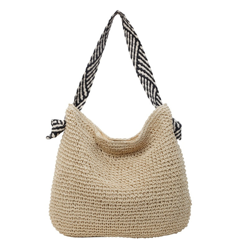 Women's Summer Fashion Woven Grass Shoulder Bag: Large Capacity, Casual and Stylish