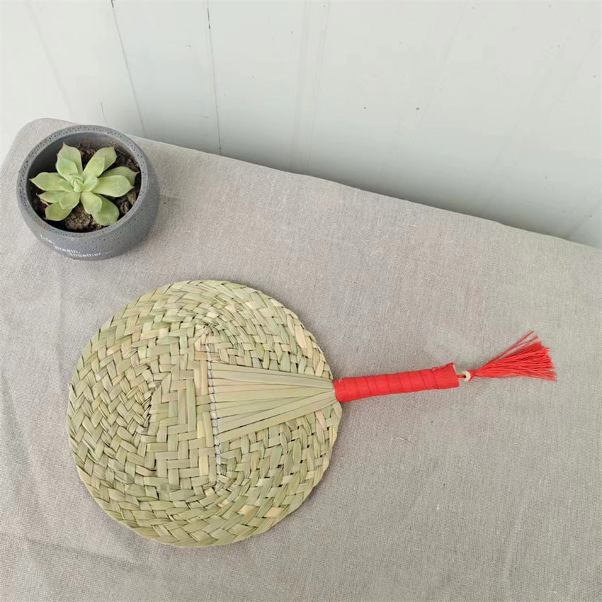 Retro Style Hand-Crafted Grass Fans for Relaxing Breezes