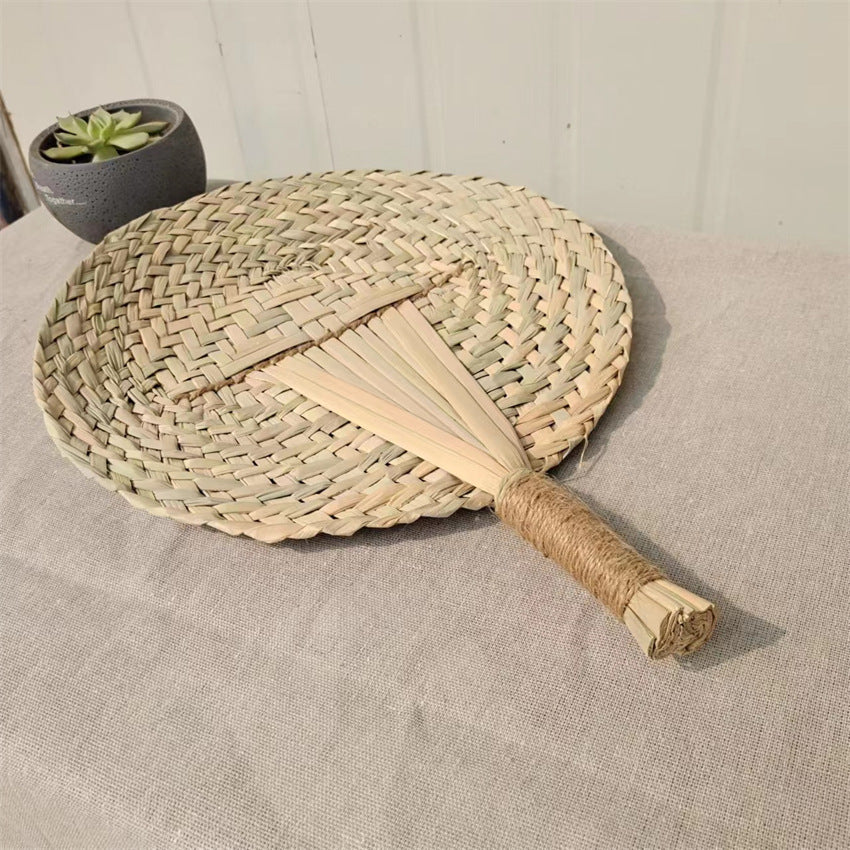 Retro Style Hand-Crafted Grass Fans for Relaxing Breezes