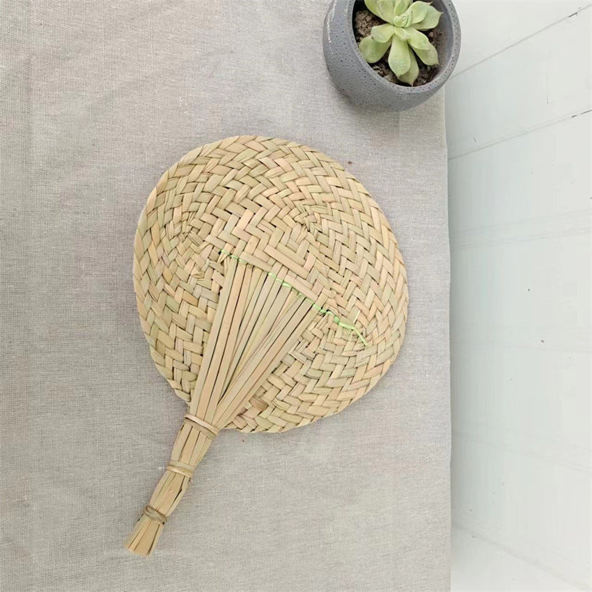 Retro Style Hand-Crafted Grass Fans for Relaxing Breezes