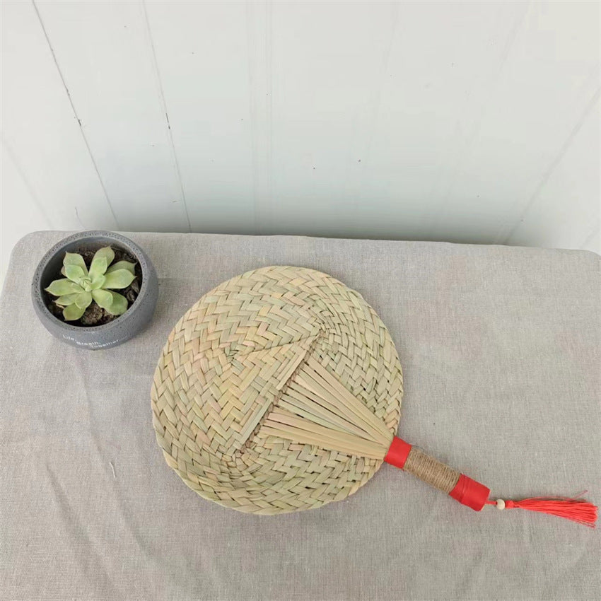 Retro Style Hand-Crafted Grass Fans for Relaxing Breezes