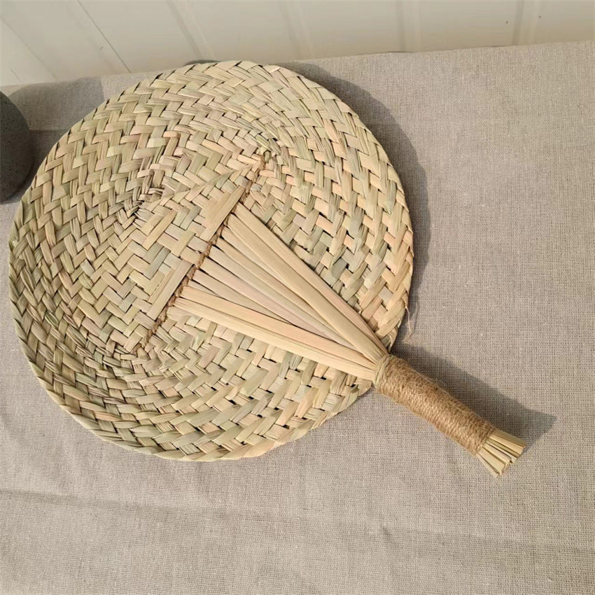 Retro Style Hand-Crafted Grass Fans for Relaxing Breezes